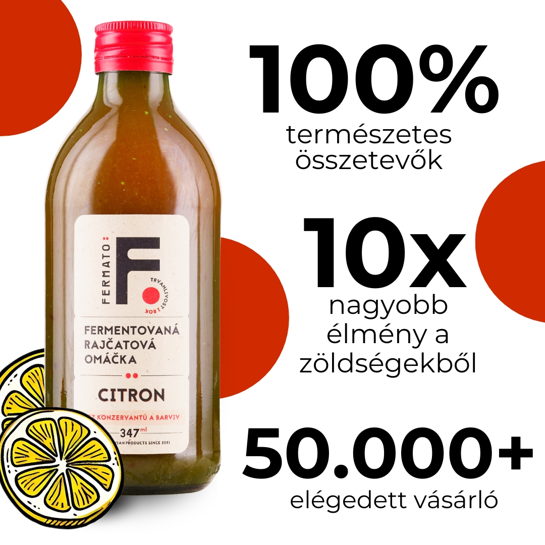 Fermato fermentált citromos öntet paradicsommal – 1000 ml